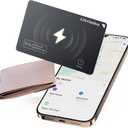Ultra-Thin Wallet Tracker Card 0.094in IP68 Waterproof Bluetooth Tracker for Wallet, Passport, Work with Apple Find My APP, Wireless Charging, Card Locator iOS Only (1-Pack)