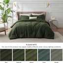 Bedsure Green Comforter Set Queen - Soft Bedding for All Seasons, Cationic Dyed Bed Set, 3 Pieces, 1 Queen Size Comforter (90"x90") and 2 Pillow Shams (20"x26"+2")