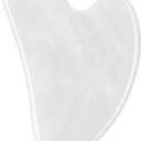 Guasha Tool for Face: White Jade Gua Sha Facial Tools - Gua Sha Stone for Face and Body Skin Massage - Guasha Jade Stone Scraping Massager for SPA Acupuncture, Therapy Trigger Point Treatment