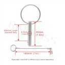 4 Packs of Bimini Top Pin, Quick Release Pin Dia.1/4in w/Lanyard Prevents Loss, Stainless Steel 316 with Free Screws
