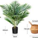 LOMANTO Fake Majesty Palm Plant 2Ft Artificial Plants for Home Decor Indoor Small Faux Trees in Pot Fake Tropical Plants for Housewarming Gift 1Pack