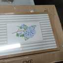 Framed Blue Hydrangea Wall Art Set of 2, Floral Bathroom Decor, 16x24 Inch