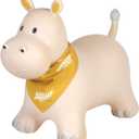 Kindsgut Bouncy Animal Hopper Inflatable Bouncing Ride-On Toy for Kids & Toddlers Age 2+, Designed in Germany, Indoor & Outdoor, Hippo