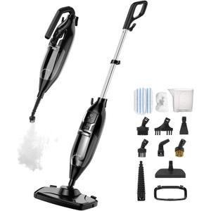 12 in 1 Steam Mop with Handheld Steam Cleaner Detachable Floor Steamer with 12 Accessories, Powerful Steamer for Floors, Hardwood, Tiles, Grout, Windows, MultiPurpose Steamer for Whole Home Use