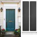 uxcell 2pcs Door Push Plate, 3.3 x 15 Inches Aluminum Push Door Kick Plate, 1.5mm (1/16 Inch) Thickness, for Exterior Front or Back Door, Black