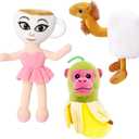 3 Pcs Inspired Brainrot Gift Keychain Plush