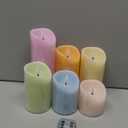 Baquler 6 Pcs Easter Pastel Flameless Pillar Candles with Remote and Timer Spring Easter LED Real Wax Battery Operated Candles Bulk for Dinner Table Home Wedding Spring Party Decoration