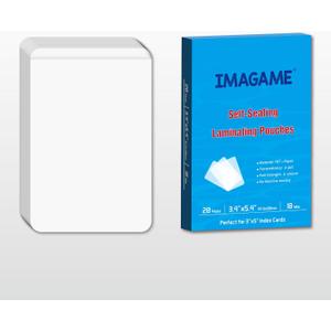 IMAGAME Self-Sealing Laminating Pouches, 3.4" x 5.4'', 18mil, 20 Pack, Easy-to-Use, No Machine Needed, Preserve Photos, 3" x 5" Index Cards, Durable, Waterproof, Ideal for Home, Office & School Use