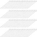 Funrous 100 Pack Peg Board Hooks Stainless Steel Pegboard Hooks Shelving Display Hanging Peg Board Holders for 1/8 and 1/4 Garage Storage Tools Organizer(12 inch)