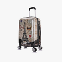 InUSA Paris Print Luggage with Spinner Wheels | Durable Lightweight Hardside Suitcase | Travel Bag with Handle and Trolley | 20 Inch Carry-On Spinner Luggage