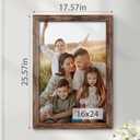 16x24 Picture Frame, Classic Brown 16 x 24 Poster Frame for Horizontal or Vertical Wall Mounting, 1 Pack