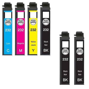 Compatible Multipack Epson 232 Full Set + 2 EXTRA Black Ink Cartridges