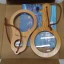 Adventure Set - 2X Wood Magnifying Glass for Kids with 4 Pictures - Wooden Montessori Toy - Learn and Explore