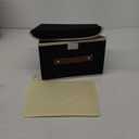 Storage Boxes with Lid Cotton Linen Fabric Storage Bins Organizer Container Decorative Collapsible Washable Shelf Baskets Faux Leather Handles for Home Bedroom Closet (Black, Small Size)