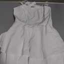 QNNGXX Women's Backless Bow Tie Short White Dress Sexy Graduation Dresses Homecoming Dresses for Teens (White, L)