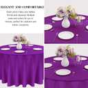 4 Pack Round Tablecloth 120 Inch Polyester Washable Fabric Table Covers for Wedding Dining Table Buffet Parties Banquet Decoration（Purple）