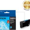 EPSON 252 DURABrite Ultra Ink High Capacity Cyan Cartridge (T252XL220-S) Works with WorkForce WF-3620, 3640, 7110, 7610, 7620, 7710, 7720, 7210