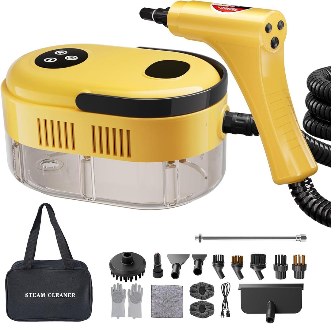 Handheld Steam Cleaner High Pressure Steamer for Deep cleaning 1200ML Steam Cleaning Machine for Home Use With 6 Brushes Cleaning