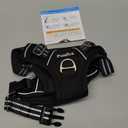 Funfox Dog Harness No Pull, Adjustable Pet Vest Harness, Super Soft Material with Vertical Handle Easy Control, Reflective Night Walking, 2 Leash Clips for Medium Sized Dogs, Black, M