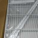 5 Tier Over The Fridge Shelf for Dorm Wheels 8 Hooks and 5 PVC Pads White, 90.5"