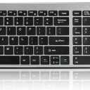 Wireless Keyboard and Mouse Combo, Compact Quiet Wireless Keyboard and Mouse Set 2.4G Ultra-Thin Sleek Design for Windows, Computer, Desktop, PC, Notebook, Laptop-Grey
