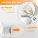 Toilet Seat Round 16.5 Inch with Quick Release-Quick Connect, Round Toilet Lid with Soft Close. PP Material Safe, Easy Clean and Install, Sturdy Accessories Never Loosen,2 Years Support, Almond