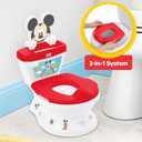 Bright Starts Disney Junior Mickey Mouse My Size Potty Training Toilet, Toddler Potty Chair with Flushing & Cheering Sounds, Removable Seat with Splash Guard & Handles, Ages 18+ Months, Up to 50 lbs