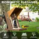 Smart Bird Feeder with Camera Solar Powered - Biomimetic Design, 2K Video, AI Identify Species & Instant Arrival Alerts, Weatherproof, Night Vision, App Sharing, Gift for Family & Bird Lovers