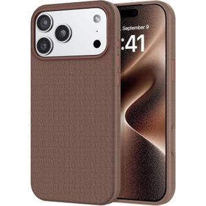 DOMAVER TechWoven Case for iPhone 17 Pro Max [Compatible with MagSafe], Protective Premium Tech Woven Fabric Anti-Scratch, Trendy Slim Magnetic Phone Cover for iPhone17 Promax 6.9inch, Sienna