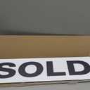 Real Estate Sign Riders | Set of 6 Aluminum (Metal) Printed Signs with Different Messages for Real Estate | 24x6 Inches | White with Black Text