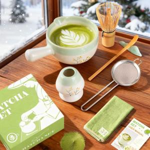 Matcha Whisk Set, Matcha Set Home and Kitchen, Matcha Kit Handled Matcha Bowl Tea Set, Christmas Gifts for Women Mom, Kitchen Decor And Accessories, Matcha Sifter Tea Cup Set Christmas Kitchen Decor