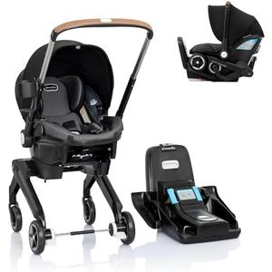 Evenflo Shyft DualRide Infant Car Seat Stroller Combo with Carryall Storage (Boone Gray)