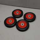 PINGEUI 4 PCS 6 Inch Solid Rubber Tire, Flat Free Solid Rubber Wheels, Hand Truck Replacement Wheels, 1/2-Inch Axle Hole, 176 lbs Max Load-Bearing Capacity