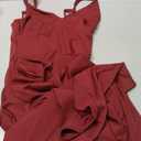 ABYOVRT Women Formal Dresses Sleeveless Bodycon Ruched High Slit Sexy Maxi Dress Cocktail Prom (Red, S)
