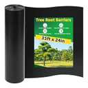 West Bay 35ft x 24in x 60mil Tree Root Barrier, Heavy-Duty Bamboo Root Barrier Weed Blocker for Landscape Tree Ring Edging Garden Borders Driveway and Sidewalk Protection Roads