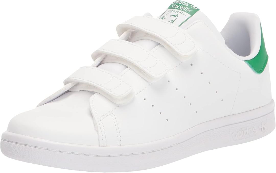 adidas Originals Unisex-Child Stan Smith (End Plastic Waste), White/White/Green, 3