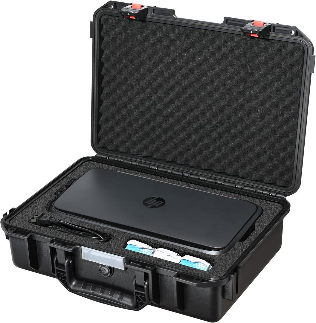 Case for Hp Printer 250 Officejet Mobile: Hard Shell Cover All-in-One for 16 Inch Small Wireless Mobile Printer | Waterproof Dustproof Custom Pp Interior Laptop Box | Fits Ink Charger and Accessories