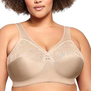 Full Figure Plus Size MagicLift Original Support Bra Wirefree #1000 Blush 40c