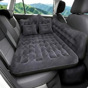 Umbrauto Car Air Mattress Backseat| Inflatable Truck Back Seat Camping Airbed for SUV Rear Seat, Blow Up Sleeping Travel Bed for Van Trunk with Pump & Pillows (Black)