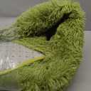 FJZFING Grass Green Round Rug UltraSoft Plush Modern 6x6 Circle Area Rug for Kid's Bedroom, Fluffy Shag Circular Rug for Nursery Room, Cute Grass Green Carpet for Teen's Room