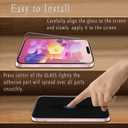 (2 Pack) Designed for iPhone 16 Tempered Glass Screen Protector, Full Coverage, Anti Scratch, Bubble Free