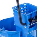 SPARTA Commercial Mop Bucket With Side Press Wringer, Floor Cleaning Essentials for Commercial and Home Use 26 Quart Capacity, 1 Count, Blue