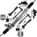 Detroit Axle - Front 11pc Rack and Pinion Kit for 04-06 Toyota Tundra 04-07 Sequoia, 1 Rack and Pinion 2 Wheel Bearings 2 Outer Tie Rods 2 Sway Bars 4 Ball Joints 2004 2005 2006 Replacement