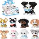 Mini Dog Building Block Sets, 9 Style Cute Dog Building Blocks Miniature Dog Figurine Toys Animal Building Blocks for Kids Birthday Party Favors Christmas Stocking Stuffers(1800+PCS)