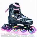 Adjustable Inline Skates for Kids and Teens Ages 4-16, All 8 Wheels of Inline Roller Skates Light Up, Safe and Fun Illuminating for Outdoor Indoor Sports, Size: M