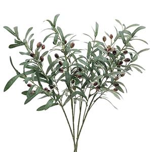 SHACOS 4 PCS 28 inch Artificial Olive Branches for Vases Greenery Olive Stems Faux Tree Branch Twig for Home Wedding Shop Office Garden Decor DIY Floral Crafts