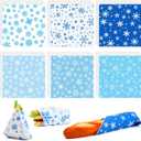 Reallnaive 600 Pcs Christmas Wax Paper Sheets 12 x 12 Inch Winter Snowflake Parchment Deli Tissue Paper Sandwich Wrapping Sheets Food Basket Liners for Kitchen Restaurant Baking Supplies, 6 Styles