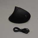 Ergonomic Wireless Rechargeable Mouse, Bluetooth+USB A+Type C(3 in 1) Connection, 5 Levels Up to 4800 DPI, 6 Silent Buttons, 2.4GHz Carpal Tunnel Vertical Mice, for Laptop, Desktop,MacBook-black