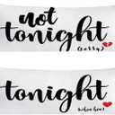 Bridal Shower Gifts 20x54 Body Pillow Cover, Bachelorette Gifts for Bride, Anniversary Wedding Gift Tonight Not Tonight Decorative Long Body Pillow Cases for Bed Couch