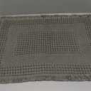 Waffle Bath Mat - Super Water Absorbing Bath Mat Quick Dry, Bathroom Rugs Non Slip Washable with Tassels, Rubber Backed Bathroom Mat for Bathroom Floor, Tub and Shower, 17" x 24", Olive Green